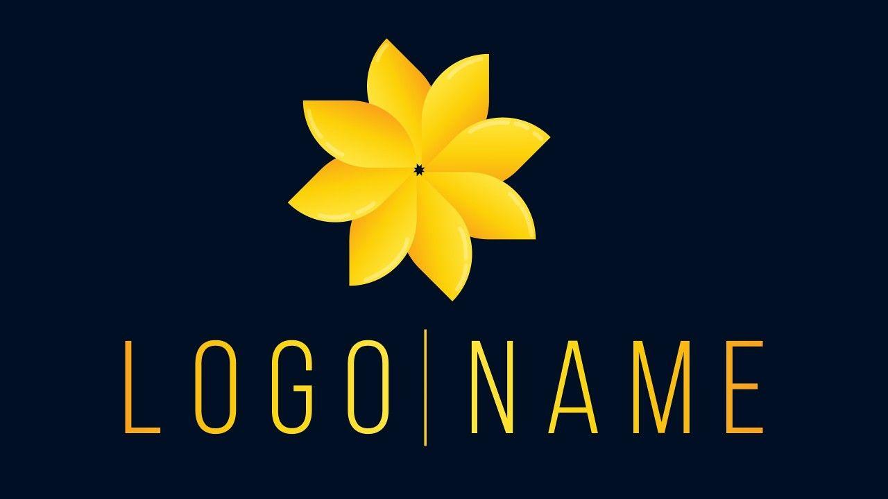 Gold Flower Company Logo - Logo design simple golden flower. logo. Logo design