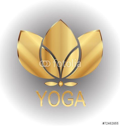 Gold Flower Company Logo - Vector: Lotus gold flower icon vector logo company design | lotus ...