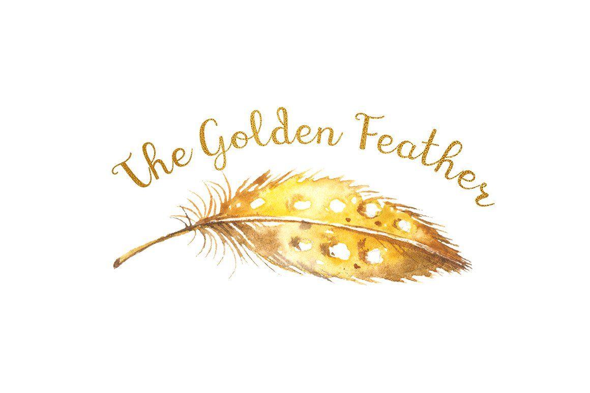 Gold Feather Logo - Gold Feather Logo Tribal Boho ~ Logo Templates ~ Creative Market