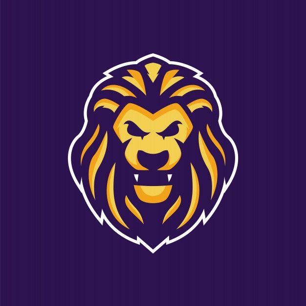 Golden Lion Logo - The golden lion mascot logo Vector | Premium Download