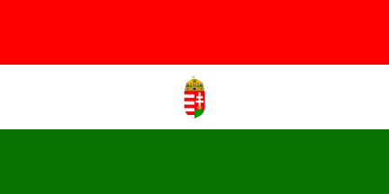 Red White Flag Logo - Hungary - Flag with Coat of Arms