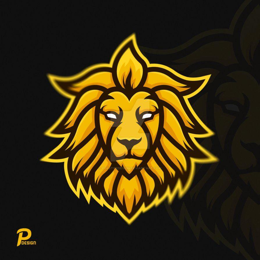 Lion Mascot Logo - gold lion Mascot Logo