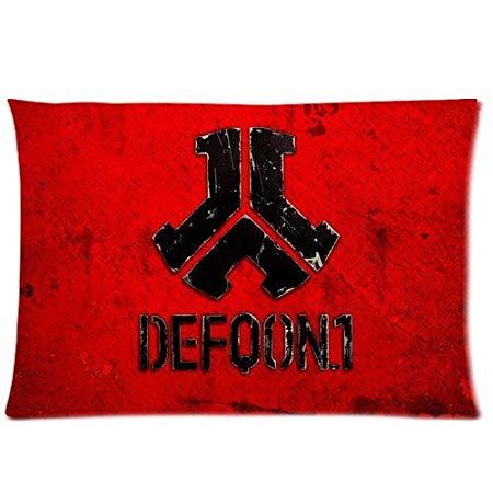 Two Red Rectangle Logo - Defqon.1 Logo Red Custom Pillowcase Pillow Sham Queen Size Pillow