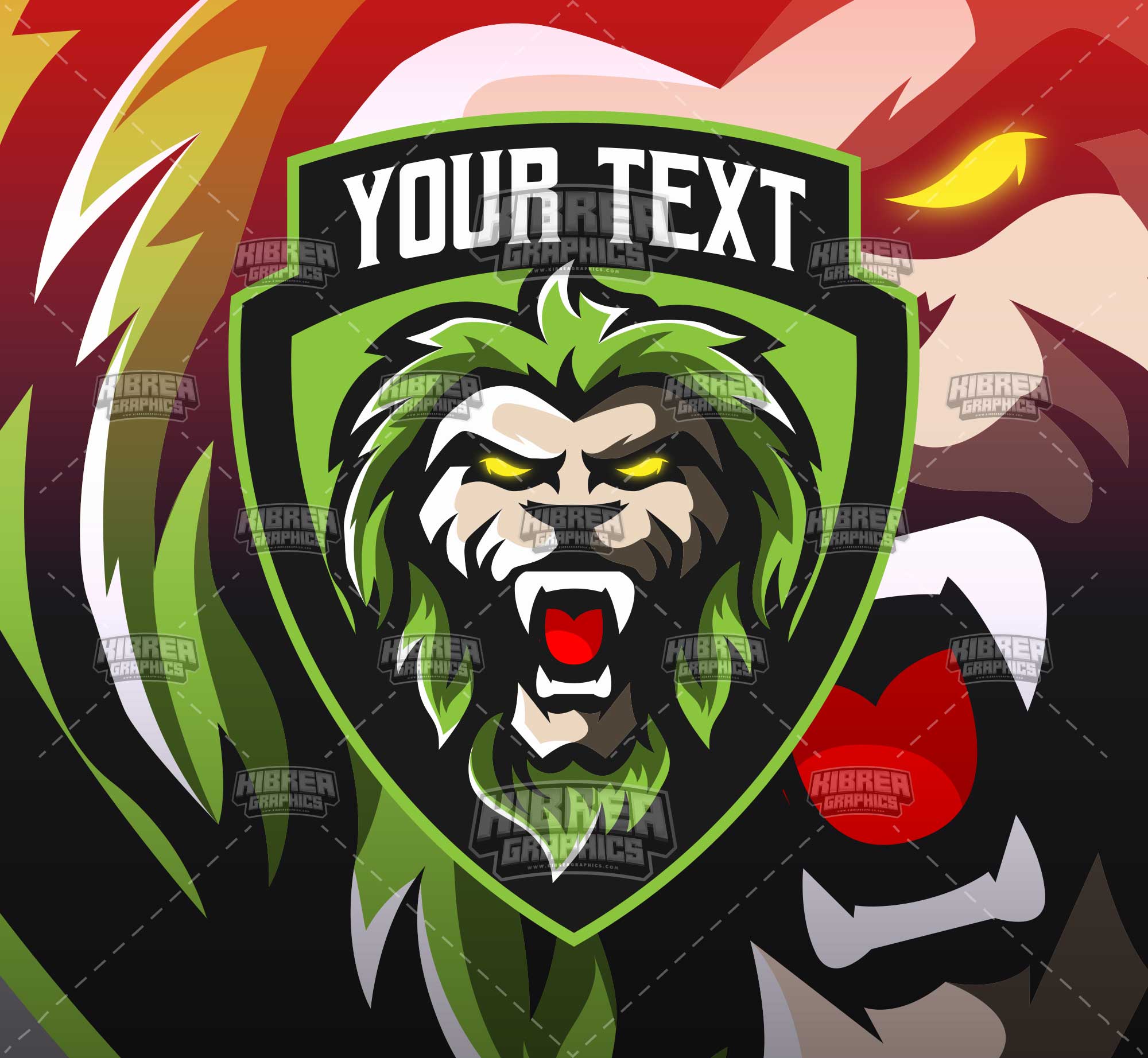 Lion Mascot Logo - Lion Esports Mascot logo for your Gaming team or Youtube and Twitch