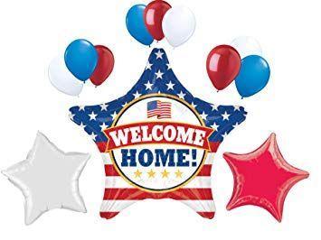 Red White Blue Military Logo - Welcome Home 28 Inch Patriotic USA Military Armed Forces
