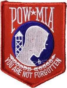 Red White Blue Military Logo - Patch POW MIA Patch 2 1 2 By 3 1 2 Military Hat Shoulder US USA RED