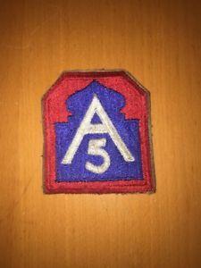 Red White Blue Military Logo - VINTAGE WW2 A5 FIFTH ARMY NORTH MILITARY SEW ON PATCH RED, WHITE ...