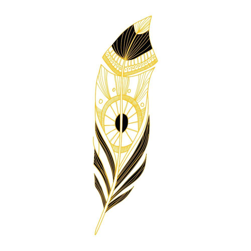 Gold Feather Logo - LOLITATTOO. Gold Feather 2