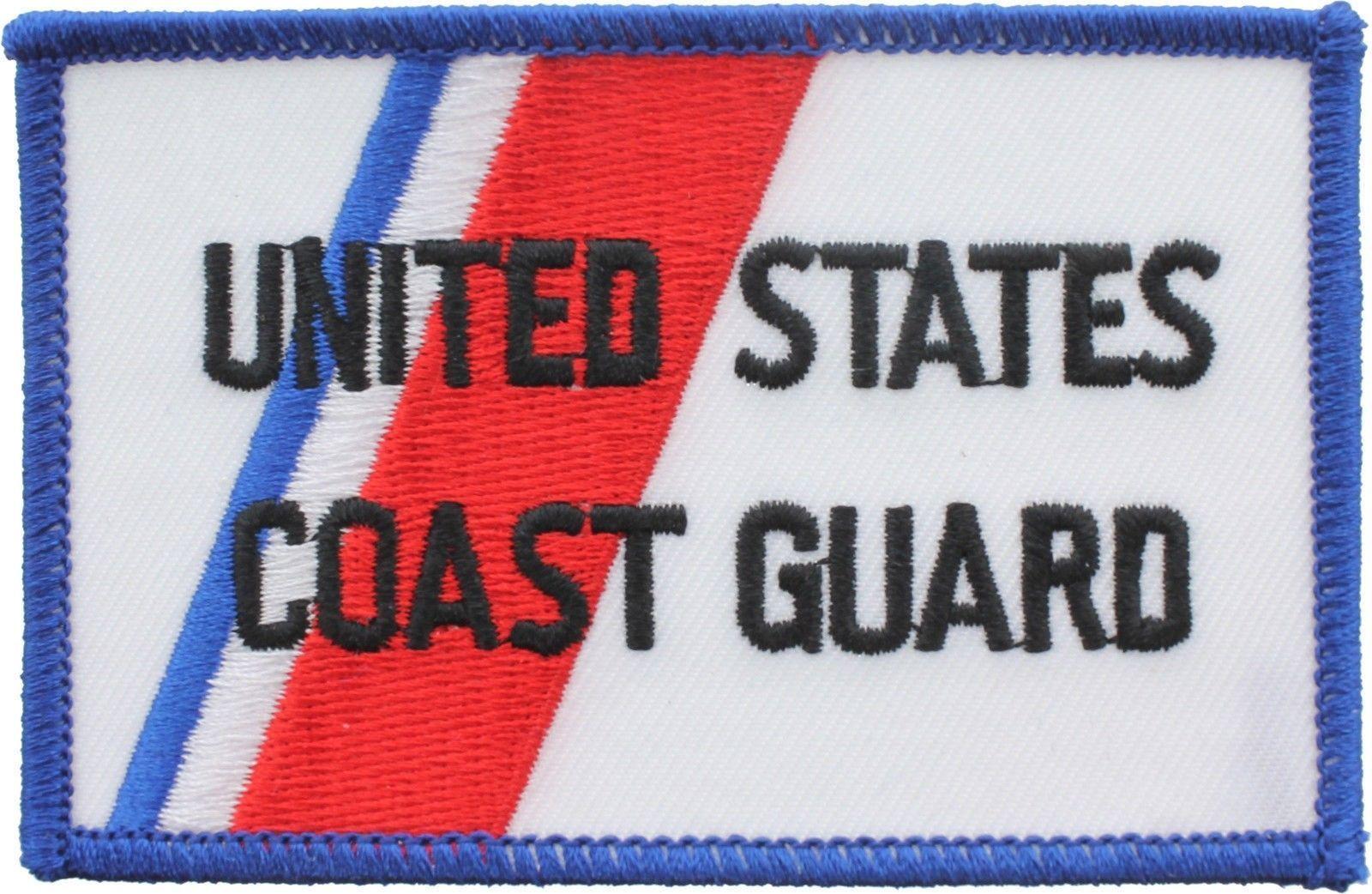 Red White Blue Military Logo - Red White & Blue US Coast Guard Military Iron On Patch 3.5