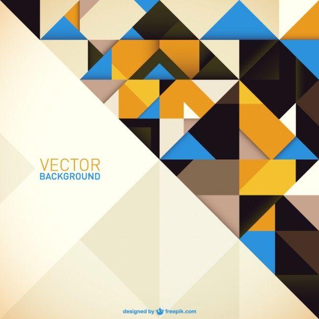 Yellow Blue Triangle Logo - Geometric background with yellow and blue triangles Vector | Free ...