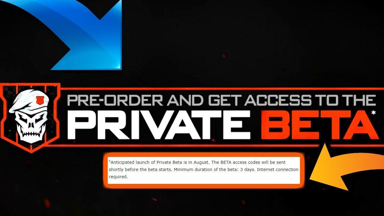 Bo4 Beta Logo - BREAKING NEWS* BLACK OPS 4 PRIVATE BETA COMING IN AUGUST! PC IS