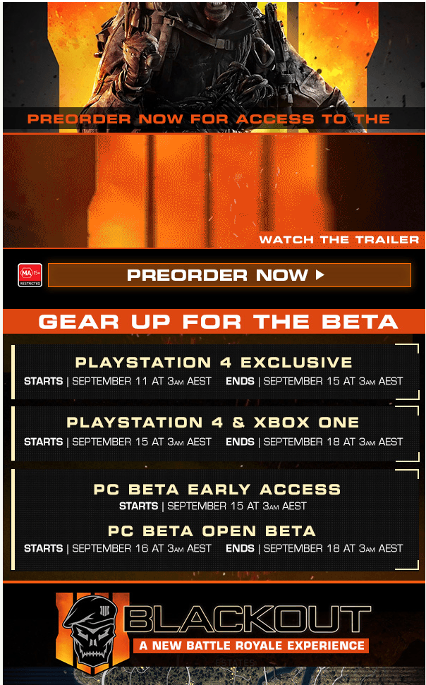 Bo4 Beta Logo - australia BO4 BETA - Activision Community