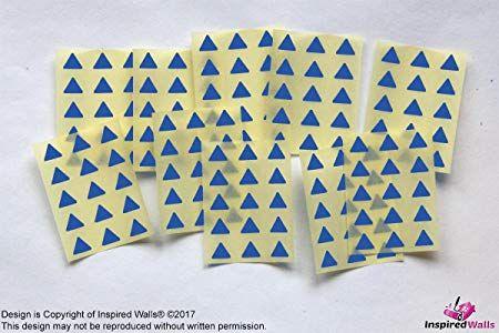 Yellow Blue Triangle Logo - 150 Blue Triangle Stickers - Sticky Coloured Self Adhesive Triangles ...