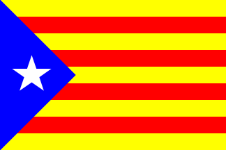 Yellow Blue Triangle Logo - Estelada (Catalonia, Spain)