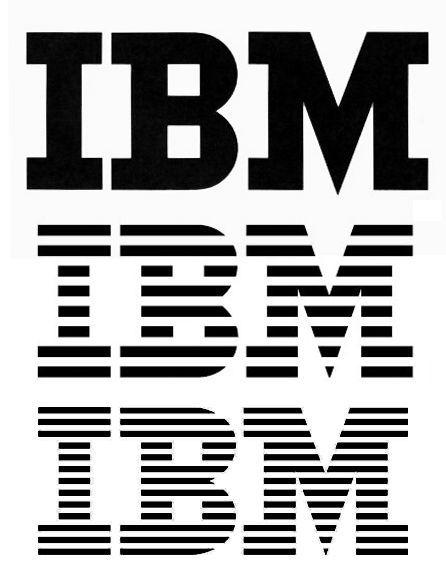 Original IBM Logo - Paul Rand's IBM trademark. The original design is shown with outline ...