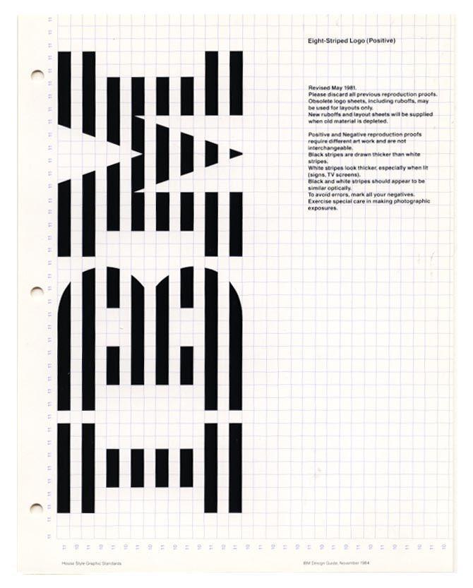 Original IBM Logo - IBM Logo by Paul Rand. This is a revision of the original, with ...
