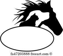 Horse and Dog Logo - Free Face Horse Logo Art Prints and Wall Artwork