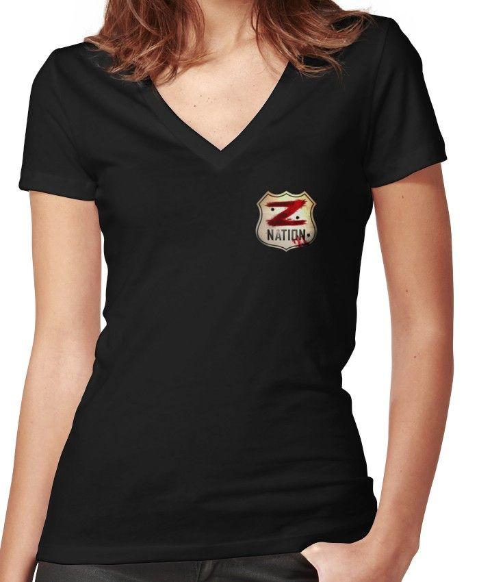 Z Nation Logo - Z Nation Logo Everywhere. Women's Fitted V Neck T Shirt. Products