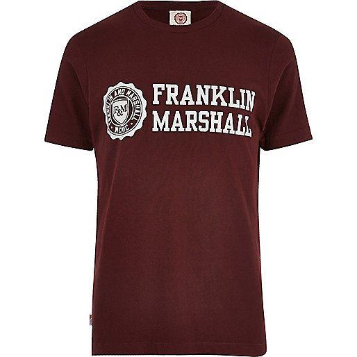 Red Marshall Logo - river island shirts River Island Men Dark Red Franklin & Marshall