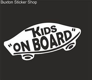 Vans Surf Logo - KIDS ON BOARD Vans Surf Car Vinyl Decal Sticker EURO JDB DUB VW ...