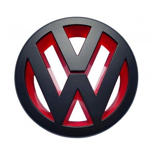 VW Grill Logo - VW GOLF 5 GRILL EMBLEM - RED/BLACK