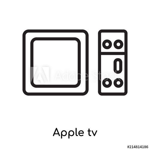 Apple TV Logo - Apple tv icon vector sign and symbol isolated on white background ...