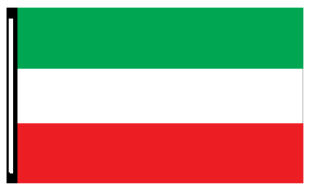 Red White and Green Logo - 3' X 5' Green White Red 3 Stripe Horizontal Flag