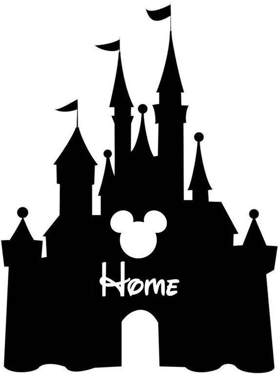 Glitter Disney Logo - Disney Castle with Mickey, Home Vinyl Car Decal - Glitter available ...