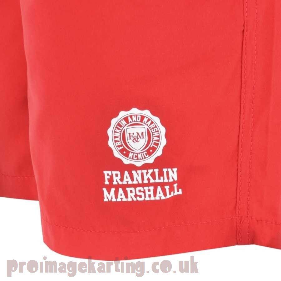 Red Marshall Logo - 29, Franklin Marshall Beachwear Logo Swim Shorts Red ...