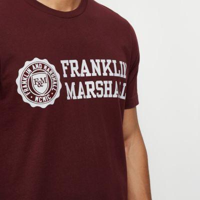 Red Marshall Logo - Online Discount With River Island Men Dark red Franklin & Marshall ...