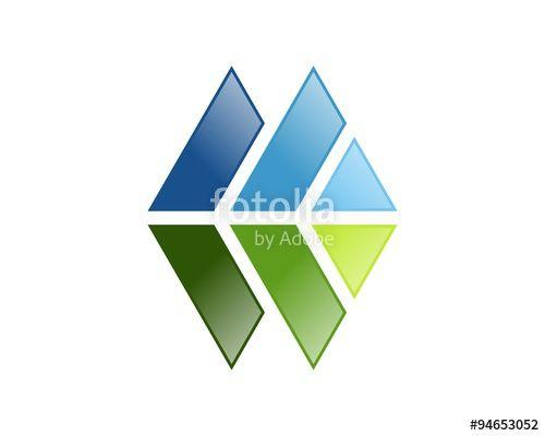 2 Diamond Logo - A V Letter Diamond Logo v.2