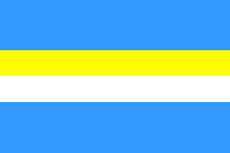 Blue White Yellow Flag Logo - Aulan (Municipality, Drôme, France)