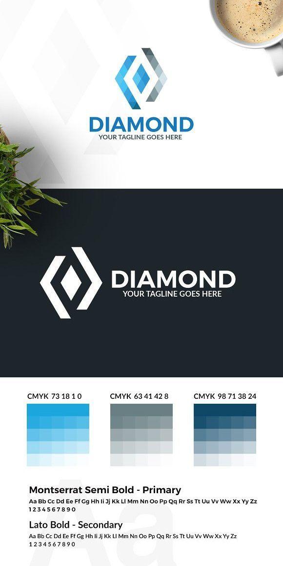 2 Diamond Logo - Diamond Logo. Logo Templates | Logo Templates | Diamond logo, Logo ...