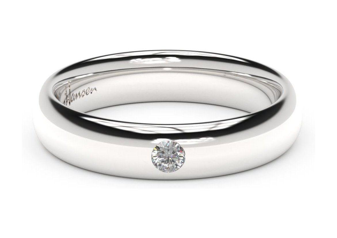 White Gold Sleek Logo - Sleek Engagement Ring, White Gold, Platinum & Palladium – Jens Hansen