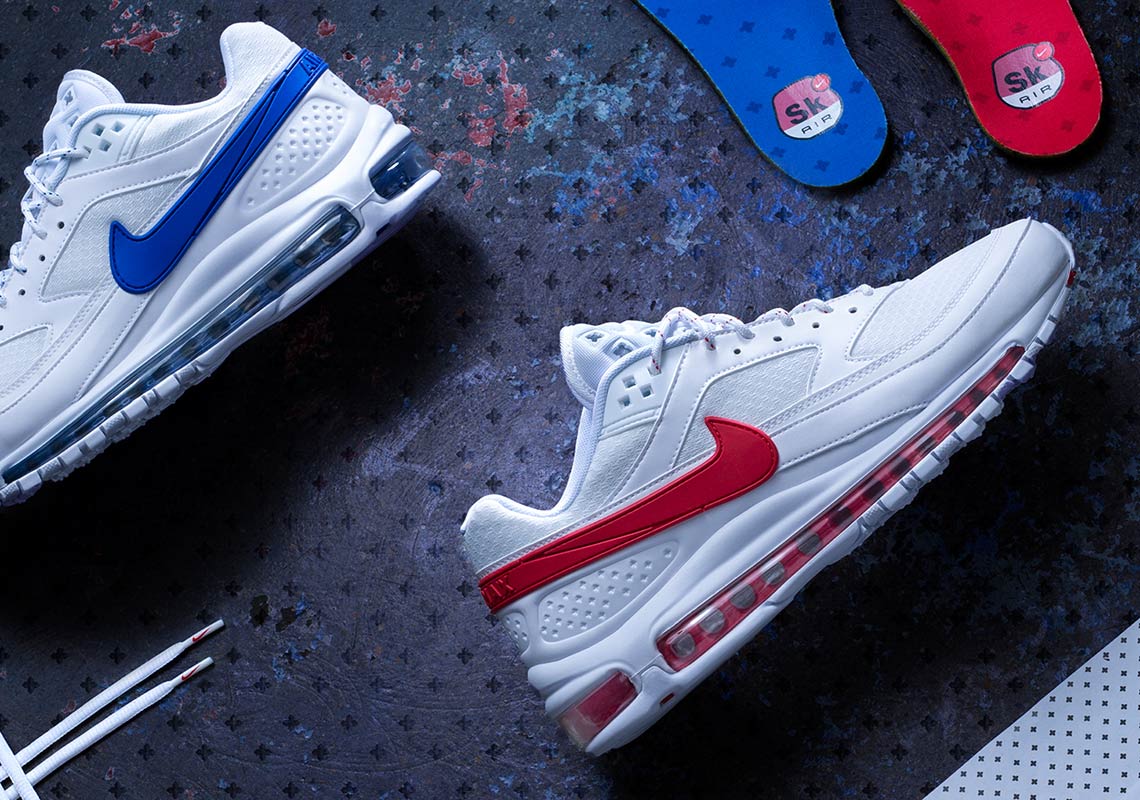 Red and Blue Nike Logo - Skepta X Nike Air Max 97 BW Inspired By Three Shoes