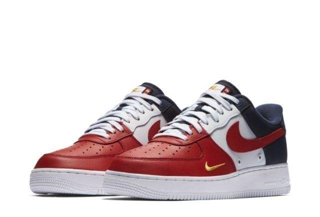 Red and Blue Nike Logo - This New Nike Air Force 1 Low Rocks Mini Swoosh Branding