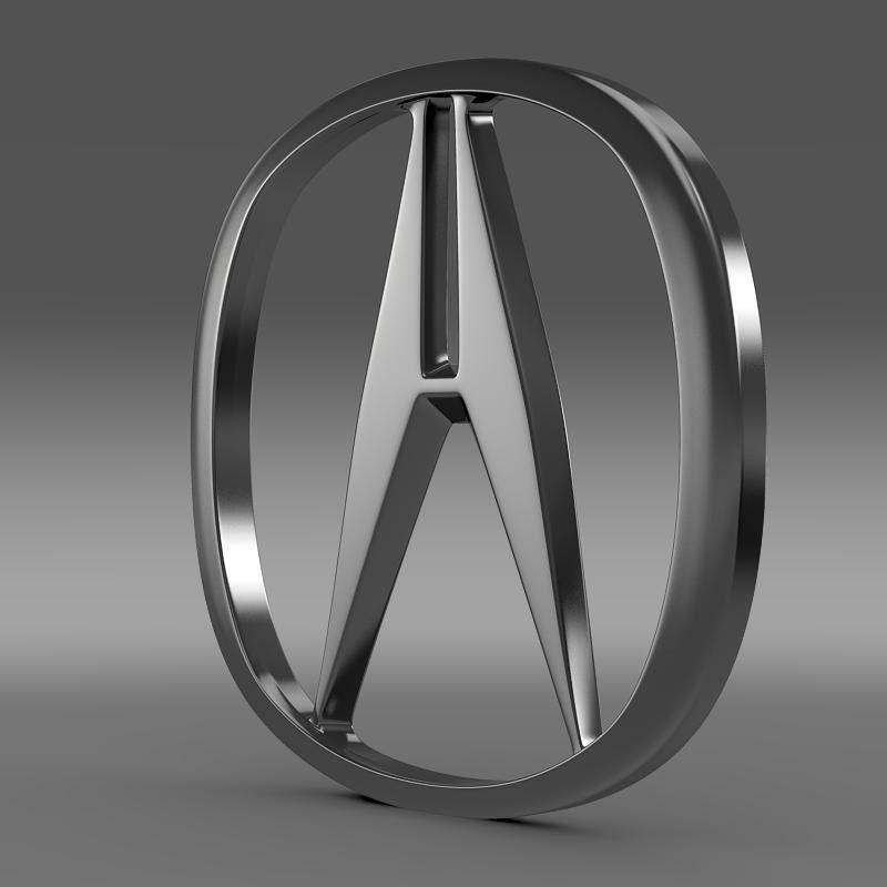Acura Logo - Acura Logo 3D Model in Parts of auto 3DExport
