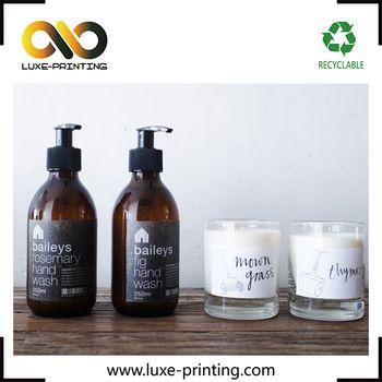 Shampoo Label with Logo - Promotional Logo Print Plastic Waterproof Clear Shampoo Bottle Label ...