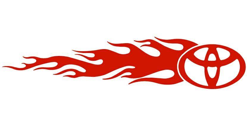 Side Flame Logo - Toyota Flames, Mitsubishi Flames, Vehicle Racing Stripe Kits - Clip ...