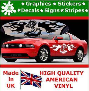 Side Flame Logo - 2 x Large Car Side Snake Attack Flame Logo Sticker Graphics 4x4 ...