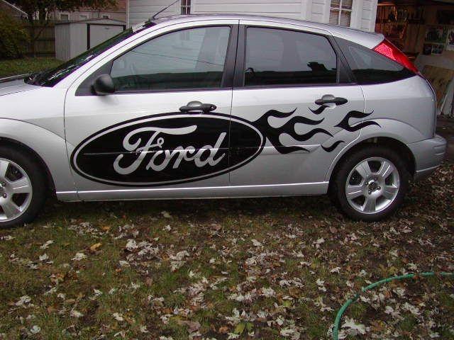 Side Flame Logo - Ford Logo FLAME SIDE GRAPHICS!! Fit all Chevy cars and Trucks!