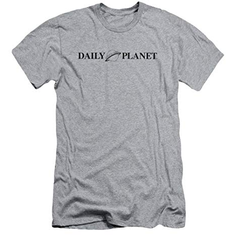 BHRG Logo - Superman Mens Daily Planet Logo Slim Fit T-Shirt | Amazon.com