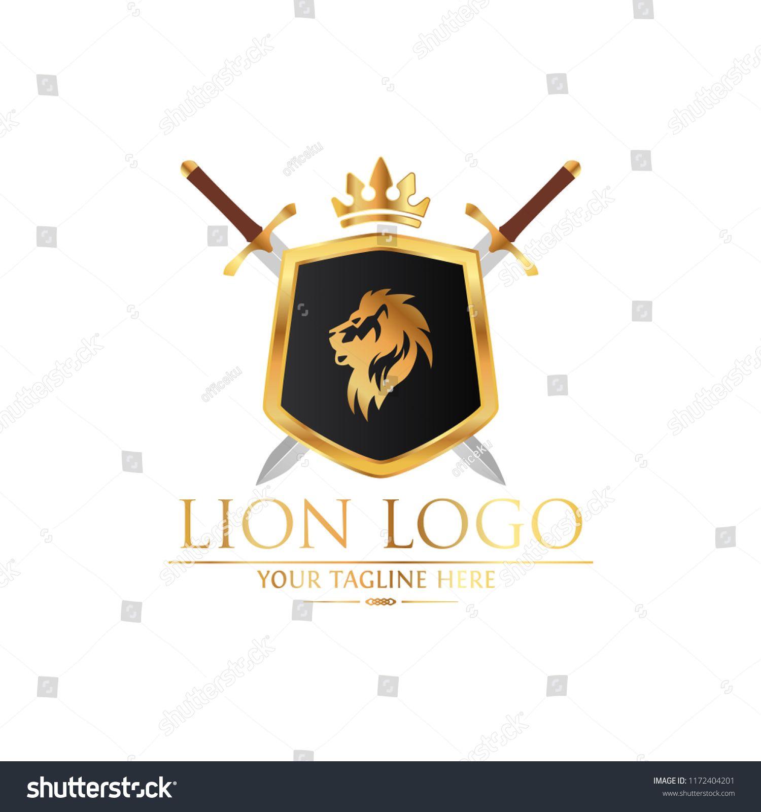 Men's Fashion Lion Logo - Royal Lion King logo design. Lion Crests logo. King royal symbol