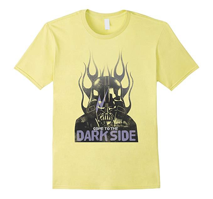 Side Flame Logo - Star Wars Come To The Dark Side Flame Vader T Shirt