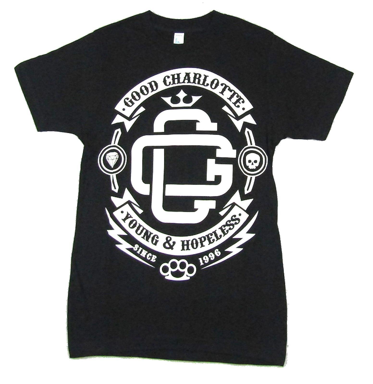 Good Charlotte Official Logo - Good Charlotte Young & Hopeless Black T Shirt New Official Band ...
