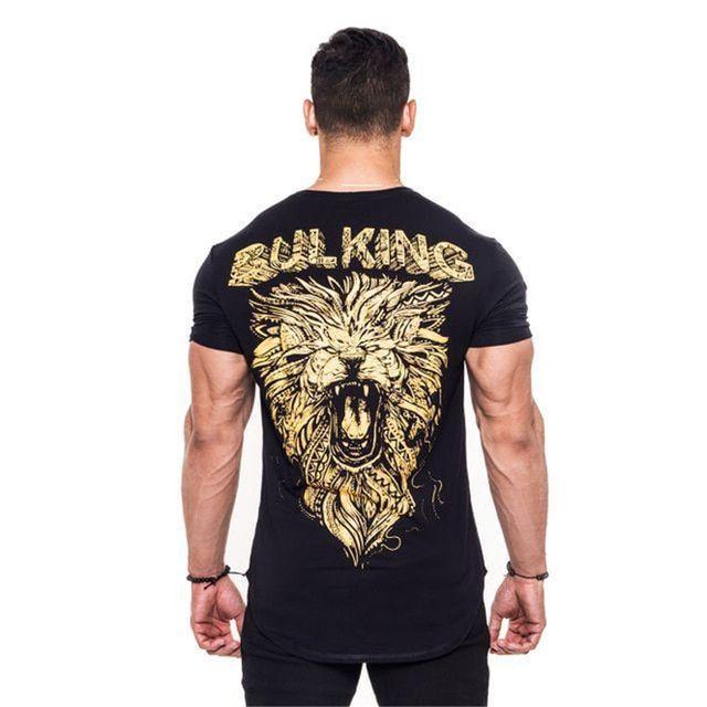 Men's Fashion Lion Logo - Animal logo fashion men's printing lion casual men's T shirt men's