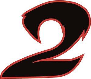 Red Number 2 Logo - x1 8