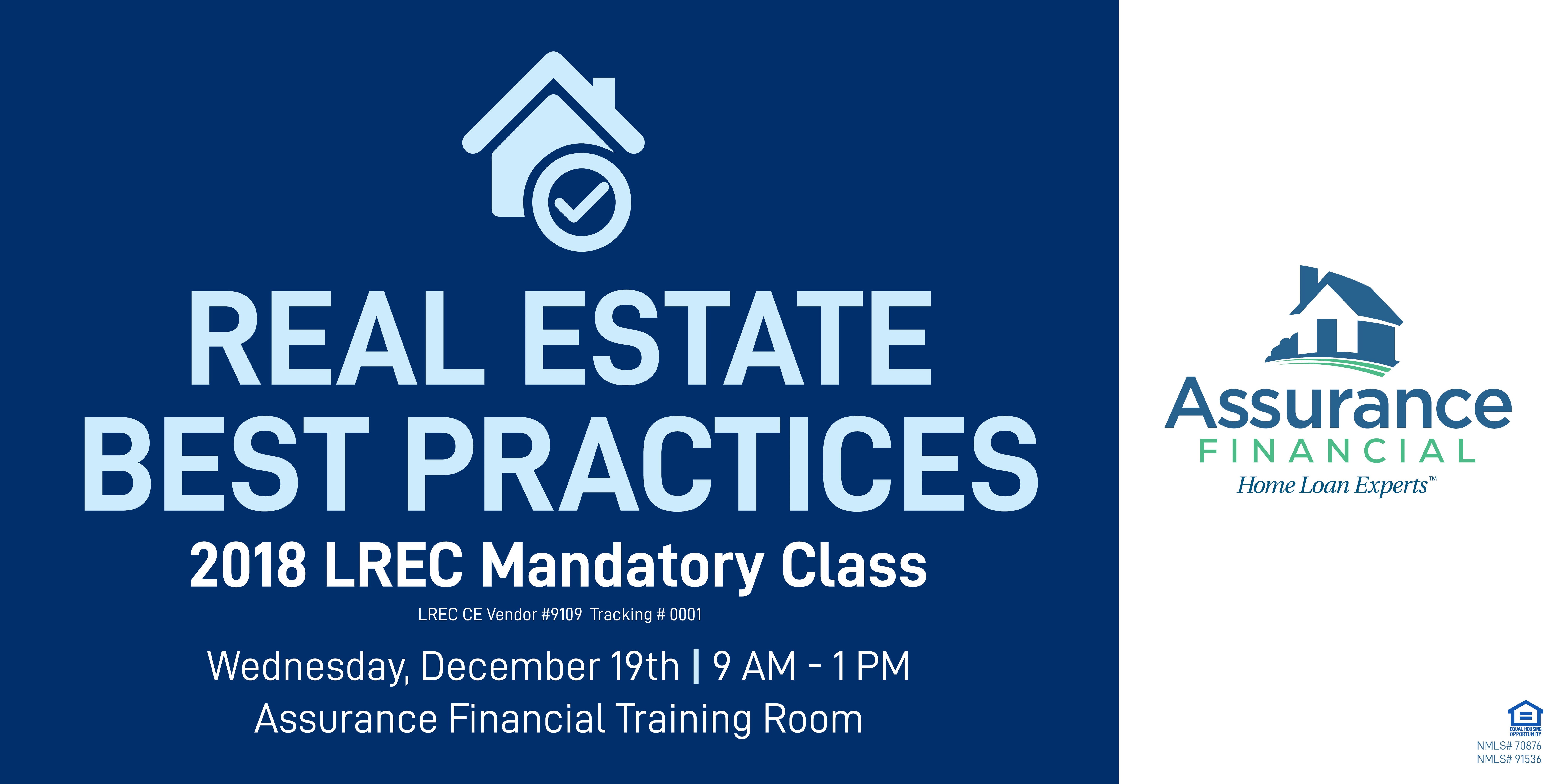 Lrec Logo - 2018 LREC Mandatory Class: Real Estate Best Practices - 19 DEC 2018