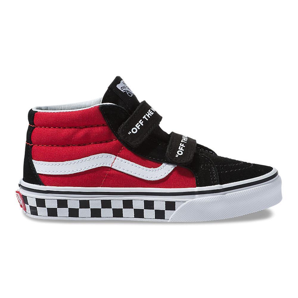 Vans Red Logo - Vans Boy's SK8-Mid Black/Red Logo Pop – Tip Top Shoes