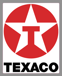 Gas Station Logo - Texaco Oil Gas Station Logo Premium Vinyl Sticker 6